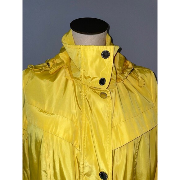 London Fog Women's Rain Coat Parka size L Yellow Preppy Old Money - Picture 8 of 14